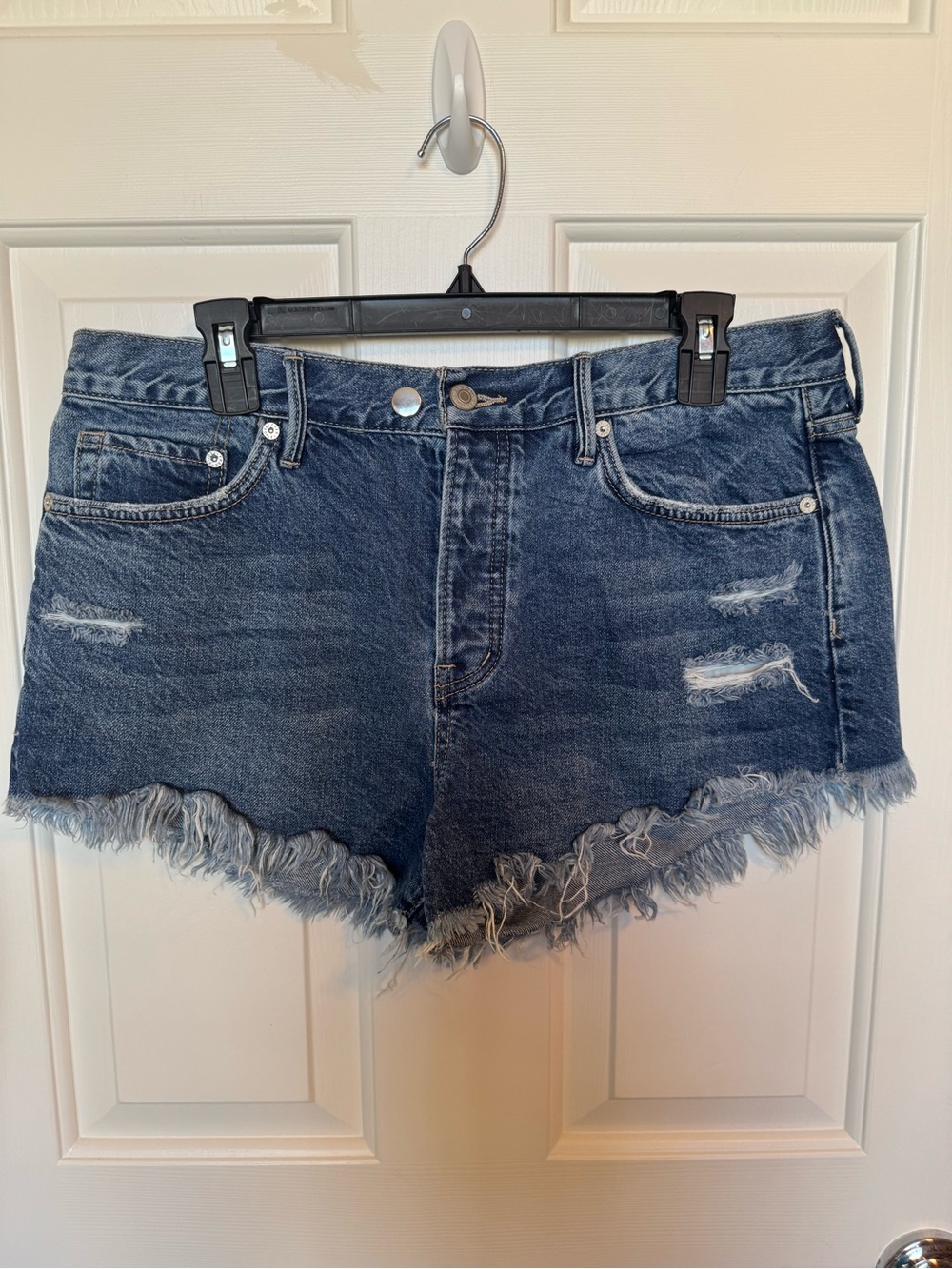We The Free Women's Distressed Denim Shorts Blue Size 29